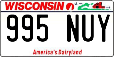 WI license plate 995NUY