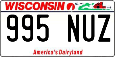 WI license plate 995NUZ