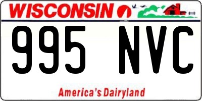 WI license plate 995NVC