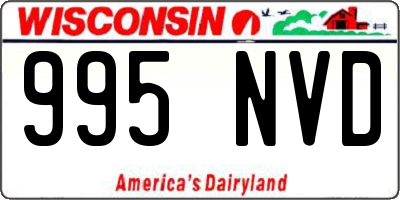 WI license plate 995NVD