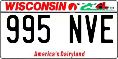 WI license plate 995NVE