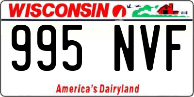 WI license plate 995NVF