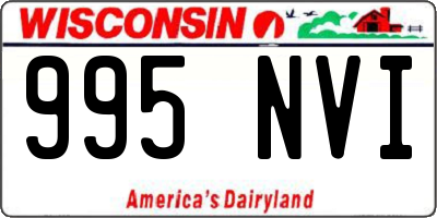 WI license plate 995NVI
