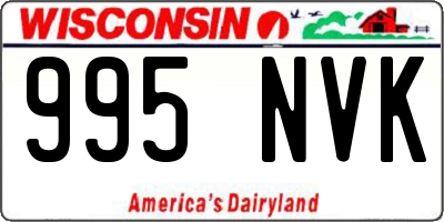 WI license plate 995NVK