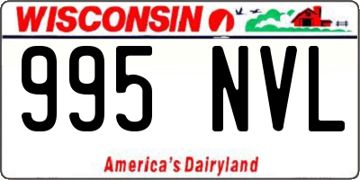 WI license plate 995NVL