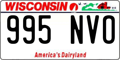 WI license plate 995NVO