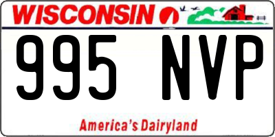 WI license plate 995NVP