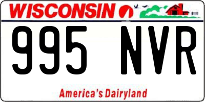 WI license plate 995NVR