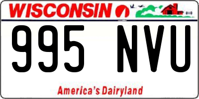 WI license plate 995NVU