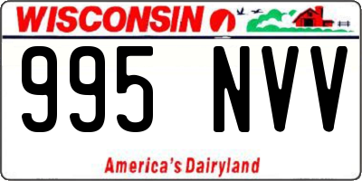 WI license plate 995NVV