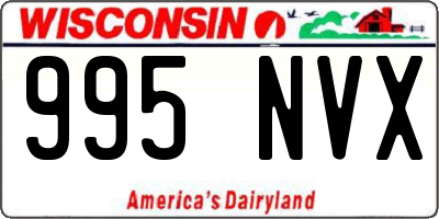 WI license plate 995NVX