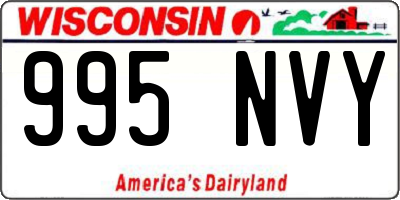 WI license plate 995NVY