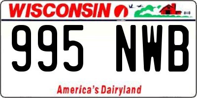 WI license plate 995NWB