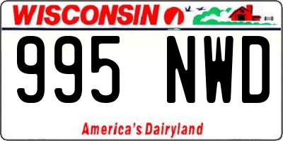 WI license plate 995NWD