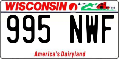 WI license plate 995NWF