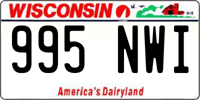 WI license plate 995NWI