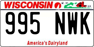 WI license plate 995NWK