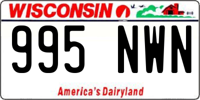 WI license plate 995NWN