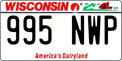 WI license plate 995NWP