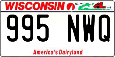 WI license plate 995NWQ
