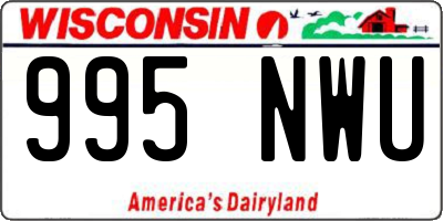 WI license plate 995NWU