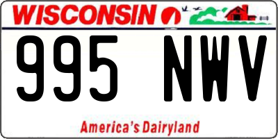WI license plate 995NWV