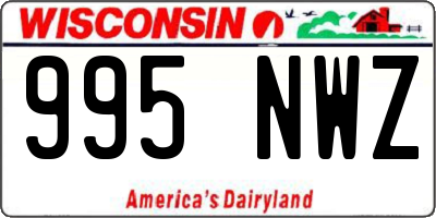 WI license plate 995NWZ