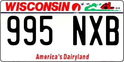 WI license plate 995NXB