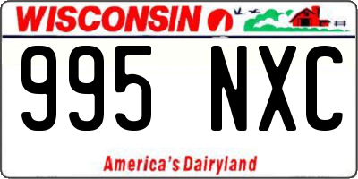 WI license plate 995NXC