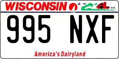 WI license plate 995NXF