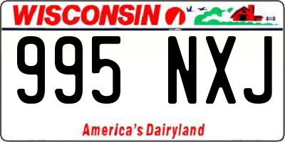 WI license plate 995NXJ