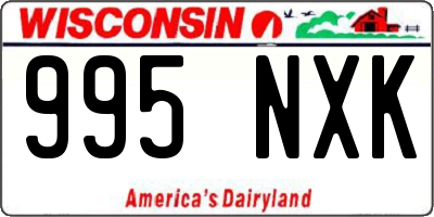 WI license plate 995NXK