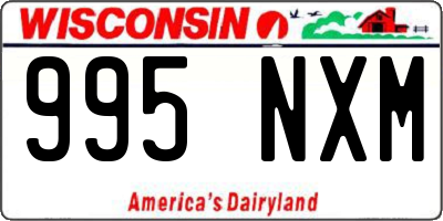 WI license plate 995NXM