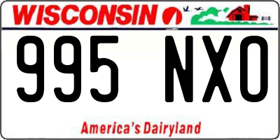 WI license plate 995NXO