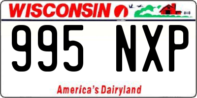 WI license plate 995NXP