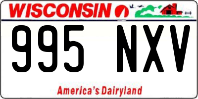 WI license plate 995NXV