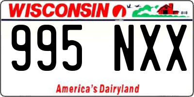 WI license plate 995NXX