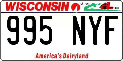 WI license plate 995NYF