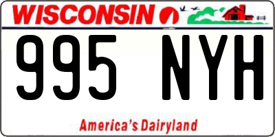 WI license plate 995NYH