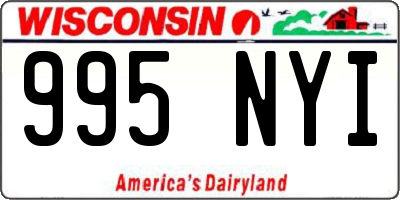 WI license plate 995NYI