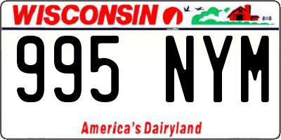 WI license plate 995NYM