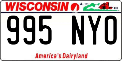 WI license plate 995NYO