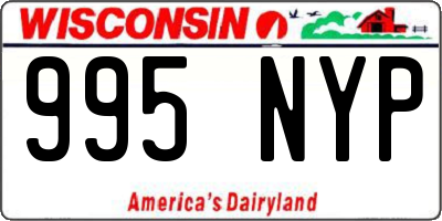 WI license plate 995NYP