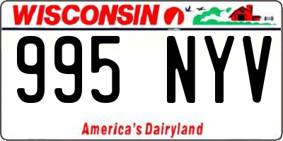 WI license plate 995NYV