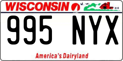WI license plate 995NYX