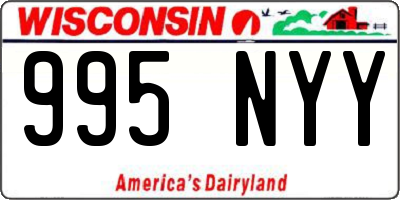 WI license plate 995NYY