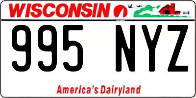 WI license plate 995NYZ