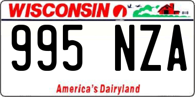 WI license plate 995NZA