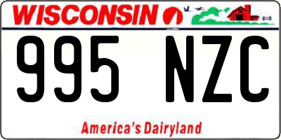 WI license plate 995NZC