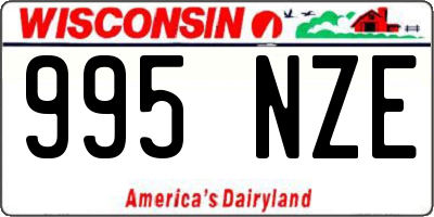 WI license plate 995NZE